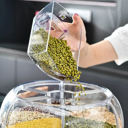 360° Rotating Grain Dispenser & Storage Box